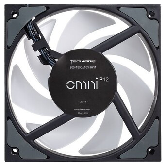 Вентилятор Tecware Omni P12 - 3-Fan Pack (Black) ARGB PWM 120mm Fans чорний з білим (TWAC-OMP12-3BK) фото №3