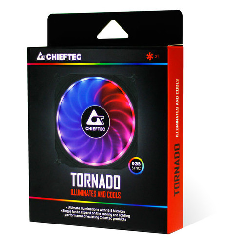 Вентилятор Chieftec Tornado 120х120х25мм 6-Pin (CF-1225RGB) фото №6