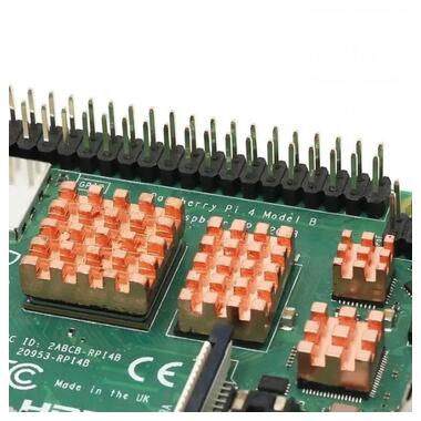 Комплект радіаторів для Raspberry Pi 4, мідь, 4 шт (105170) фото №3