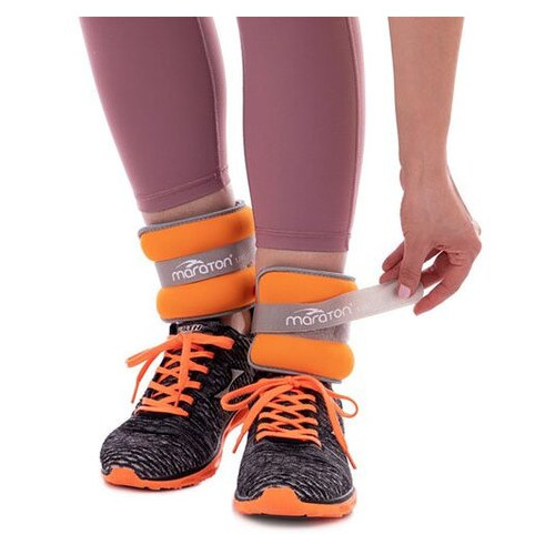 Обтяжувачі-манжети для рук та ніг Maraton FI-2858 1кг пара Оранжево-сірий (56446001) фото №6