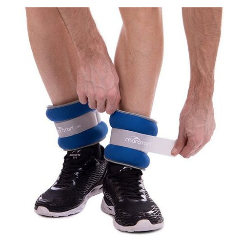 Обтяжувачі-манжети для рук та ніг Maraton FI-2858 2кг пара Синьо-сірий (56446001) фото №6