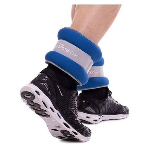 Обтяжувачі-манжети для рук та ніг Maraton FI-2858 2кг пара Синьо-сірий (56446001) фото №7