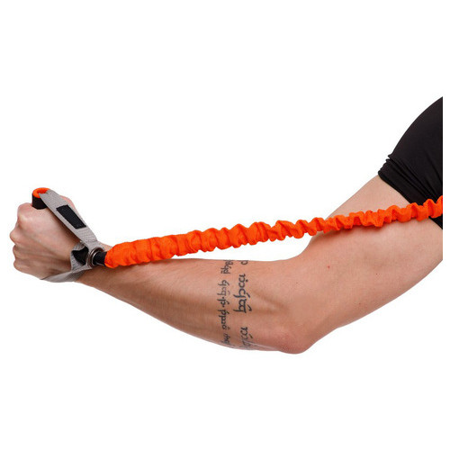 Еспандер трубчастий з ручками в захисному рукаві Zelart FI-7829 Середня Оранжево-сірий (56363215) фото №5
