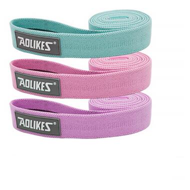Набір гумок для фітнесу AOLIKES RB-3607 3шт Green+Pink+Violet фото №6