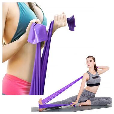 Еластична стрічка AOLIKES LD-3605 150см для йоги та пілатесу фітнесу та силових тренувань Violet фото №2