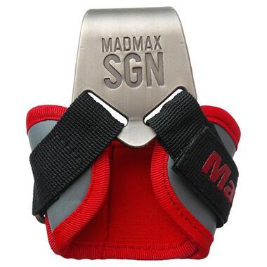 Гаки для тяги на запястя MadMax MFA-330 Lat Hooks Antic silver/Grey/Red фото №2
