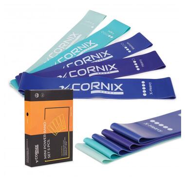 Резинки для фітнесу Cornix Mini Power Band набір 5 шт 1-20 кг XR-0047 фото №1