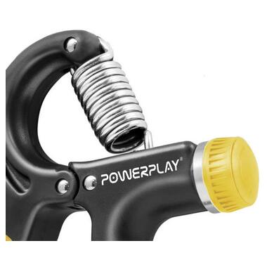 Еспандер кистьовий PowerPlay PP-4323 з регульованим навантаженням 10-40 кг. Strength Grip Чорно-жовтий фото №3