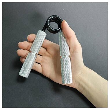Еспандер-ножиці алюмінієвий PowerPlay 4322 (68 кг) Hand Grip Срібний фото №7