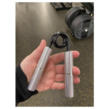 Еспандер-ножиці алюмінієвий PowerPlay 4322 (68 кг) Hand Grip Срібний фото №6