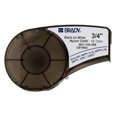 Стрічка для принтера етикеток Brady M21-750-499 nylon 19.05mm/4.87m Black on White (M21-750-499) фото №1