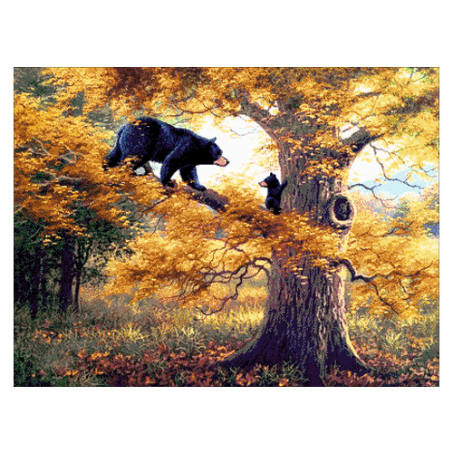 Набір для вишивання бісером Олександра Токарєва Ведмеді на дереві (43-4880-НМ) фото №1
