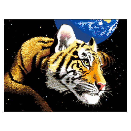 Набір для вишивання бісером Олександра Токарєва Тигр планета (31-1539-НТ) фото №1