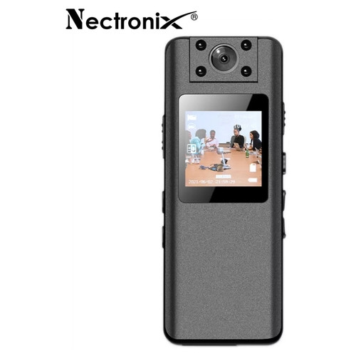 Міні камера - нагрудний відеореєстратор з поворотним об'єктивом, екраном та диктофоном Nectronix A22 (100834) фото №1
