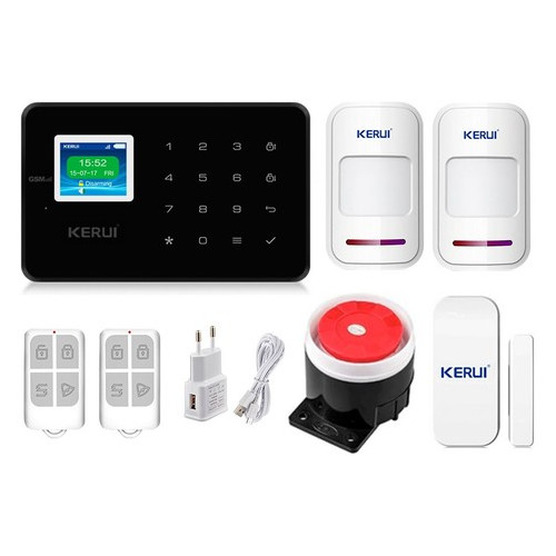 Комплект сигнализации Kerui security G18 для 1-комнатной квартиры black фото №1