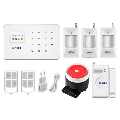 Комплект бездротової сигналізації GSM для дому, дачі, гаража Kerui alarm G18 (OFHFBBEG679FUNJ) фото №2