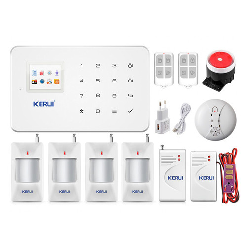 Комплект бездротової GSM сигналізації для дому, дачі, гаража Kerui alarm G18 prof (TDGBVCYD543DJCK) фото №1