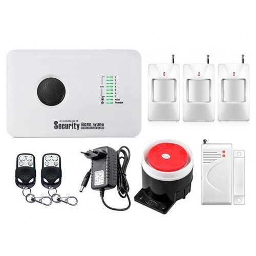 Комплект сигналізації GSM Alarm System G10C для 2-кімнатної квартири Білий (GFBVC208CDHUDKL) фото №2