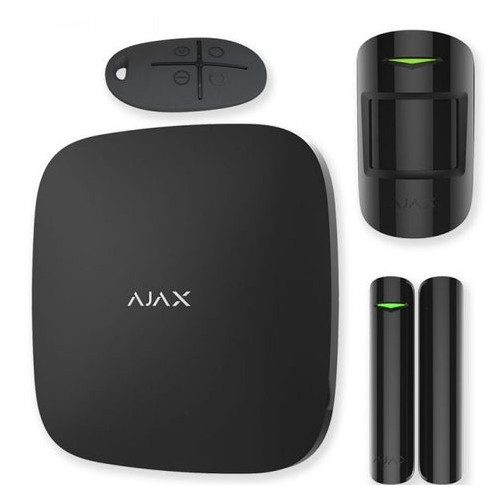 Комплект охоронної сигналізації Ajax StarterKit Plus (HubKit Plus) Black фото №1