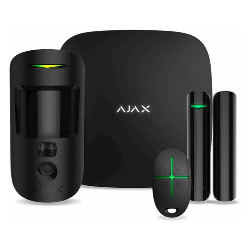 Комплект охоронної сигналізації Ajax StarterKit Cam Black (16582.42.BL1) фото №1