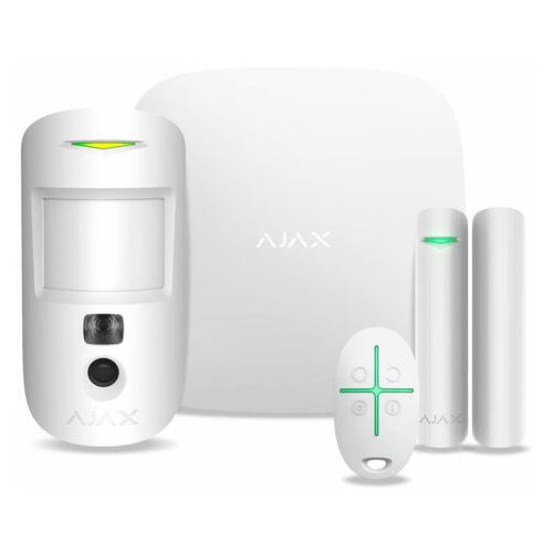 Комплект сигналізації Ajax StarterKit Cam білий (000016461) фото №1